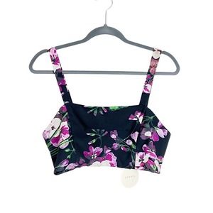 New Luxxel Floral Bra Top Medium Tropical Floral